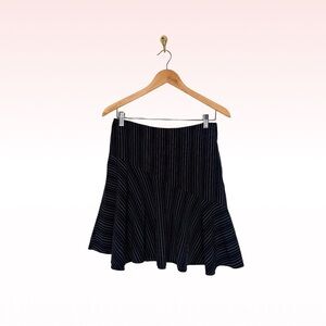 Y2K Black Pinstripe Skirt (Sz M)